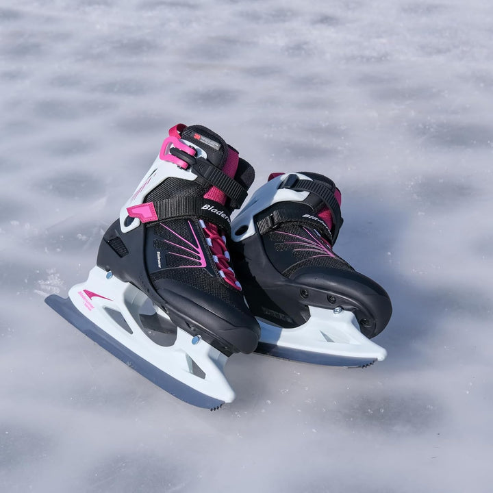 Bladerunner Igniter XT Ice W Allround-Schlittschuh für Freizeitläufer, Damen, Schwarz/Fuchsia 42.5 (