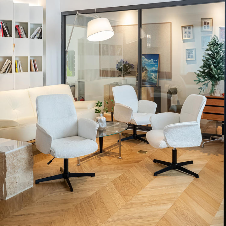 MEUBLE COSY Bürostuhl 3er Ergonomisch Schreibtischstuhl mit höhenverstellbar Armlehnen 360° Drehbar