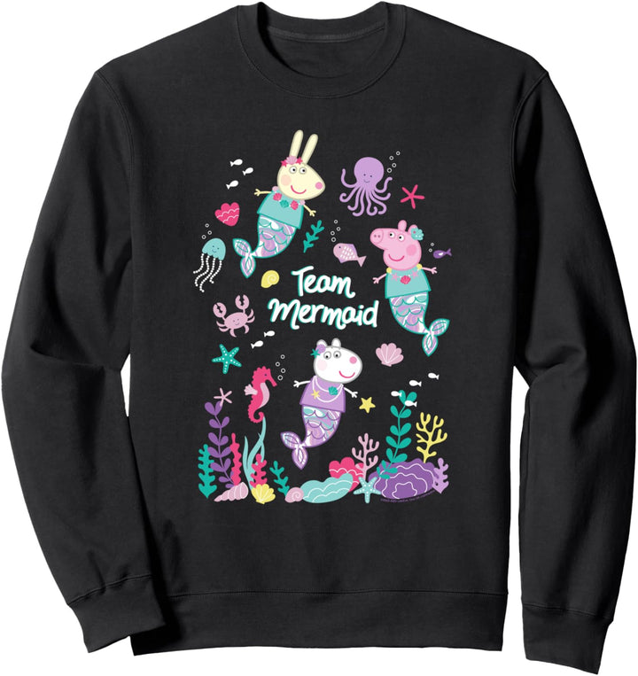 Peppa Wutz Suzy Sheep, Rebecca Rabbit Team Mermaid Sweatshirt