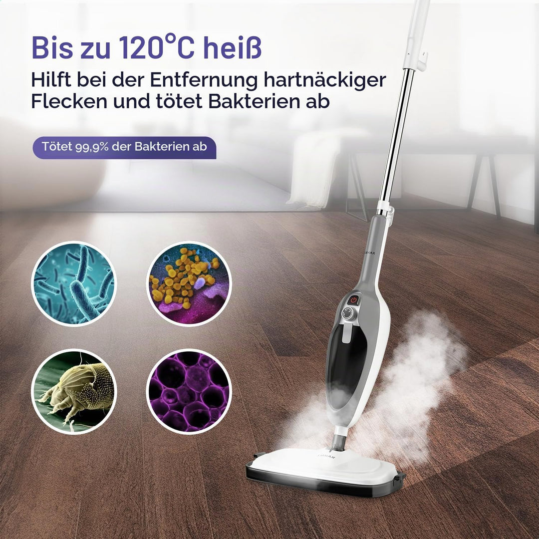 LUMAN 12 in 1 Dampfreiniger Ein Handdampfer V1 - Teppichreiniger - Fleckenreiniger - Mit anpassbarer