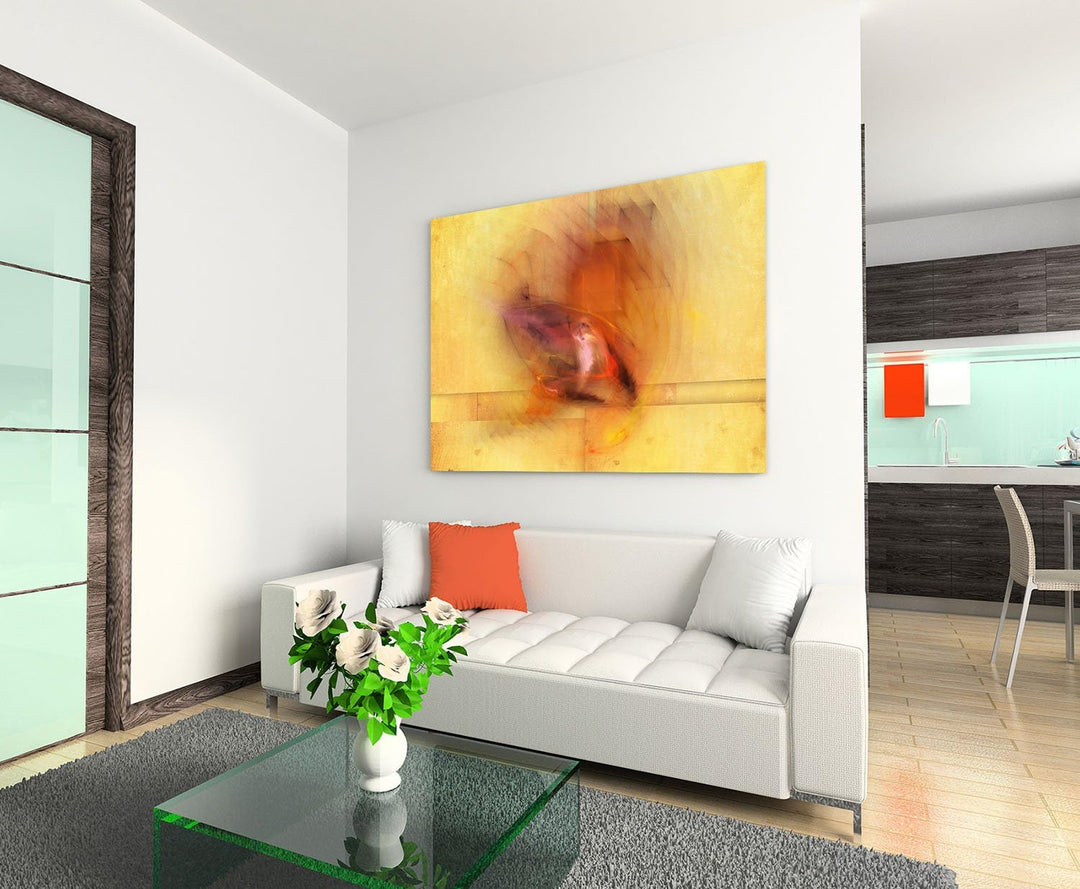 Hauch der Liebe - Abstraktes Bild auf Leinwand pastell Abstrakt138_cm_dekoratives LeinLeinwandbild L
