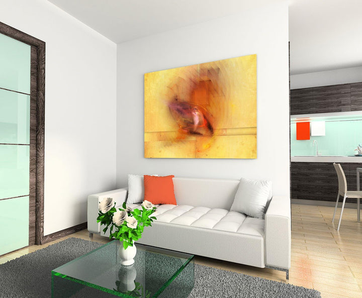 Hauch der Liebe - Abstraktes Bild auf Leinwand pastell Abstrakt138_cm_dekoratives LeinLeinwandbild L
