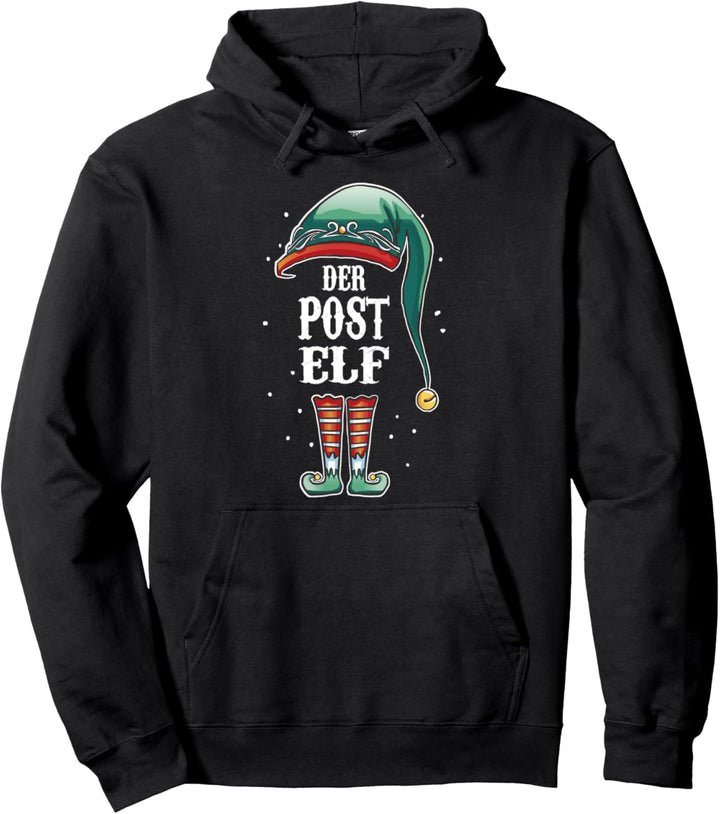 Weihnachten, lustiger Post Elf, Paketbote, Briefträger Pullover Hoodie
