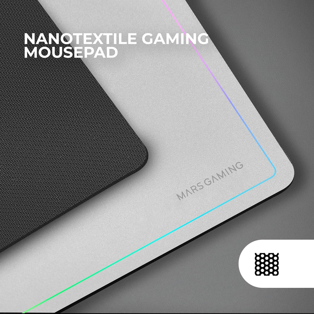 Mars Gaming MCP124PRO, Spanisch, Gaming-Combo 4in1, RGB H-Mech-Tastatur mit Handballenauflage, RGB-M