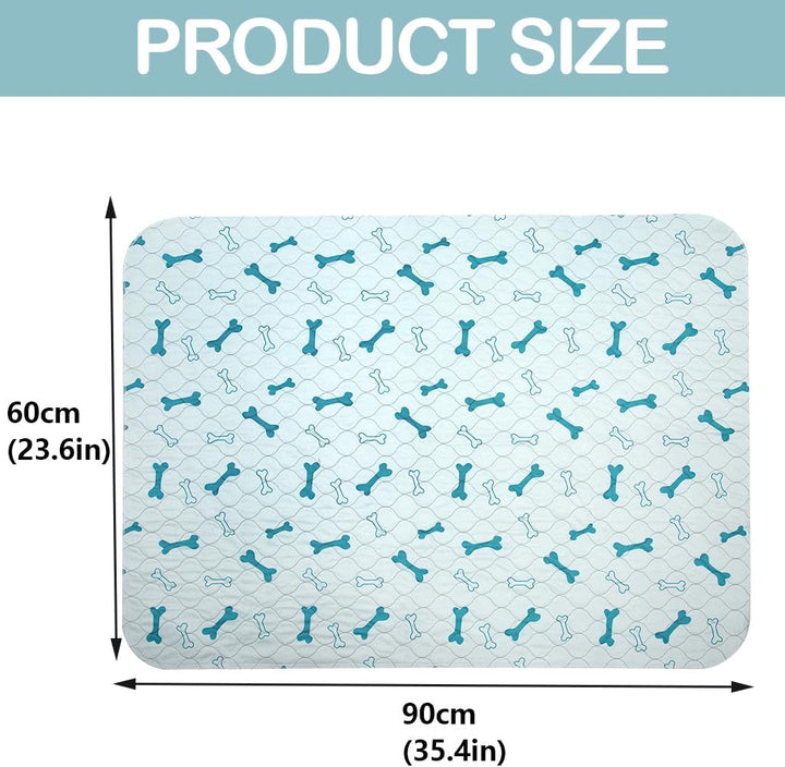 Geyecete Waschbare Welpen Unterlagen,2 Stück 60 * 90cm Haustier-Urinunterlage Wiederverwendbare,PIPI