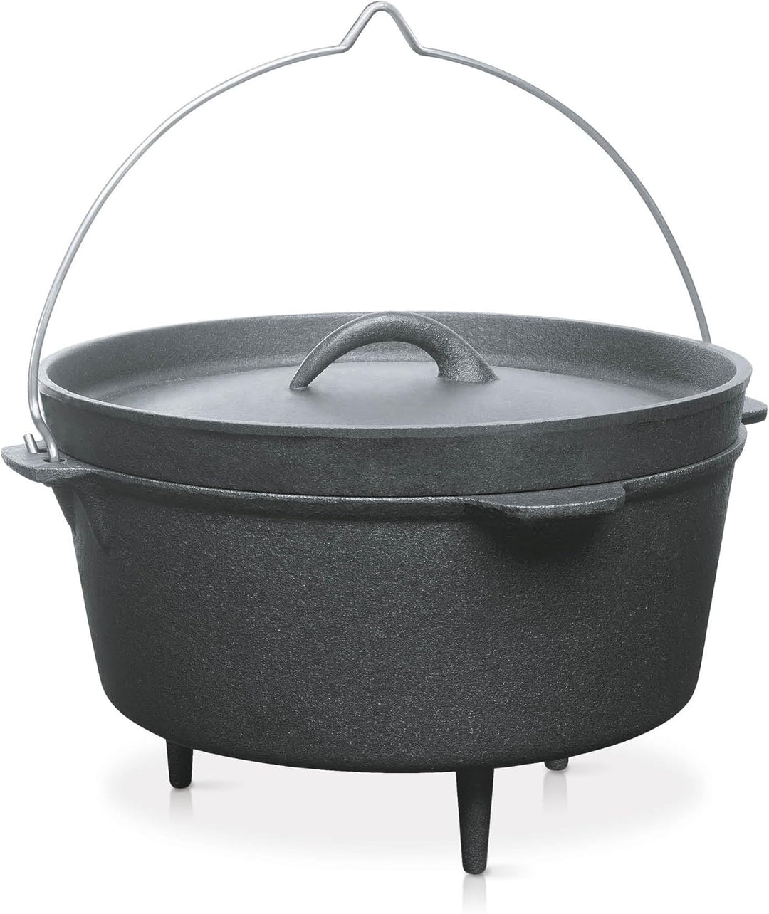 Barbecook Junko Gusseisen Kochtopf Dutch Oven zum Grillen und Schmoren ueber Feuer oder auf dem Gril