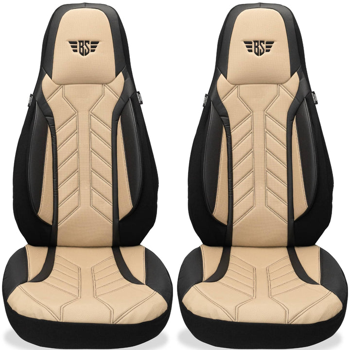BREMER SITZBEZÜGE Mass Sitzbezüge Schonbezüge für Ford Fiesta MK 8 DPL507 DPL507 - Schwarz/Beige Fie