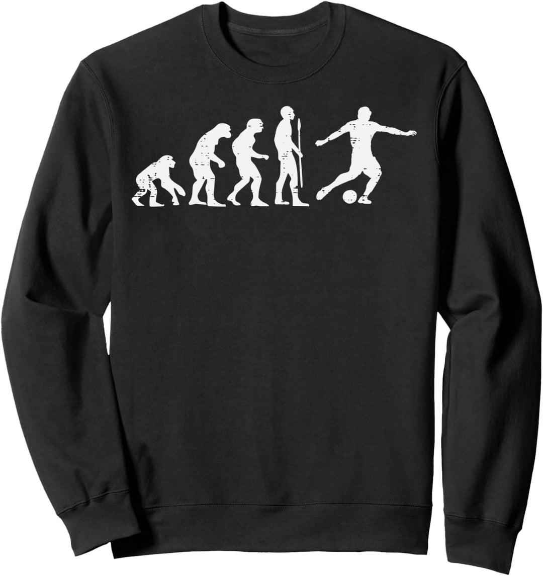 Humaner Evolution Fussballspieler Trainer Männer Frauen Sweatshirt
