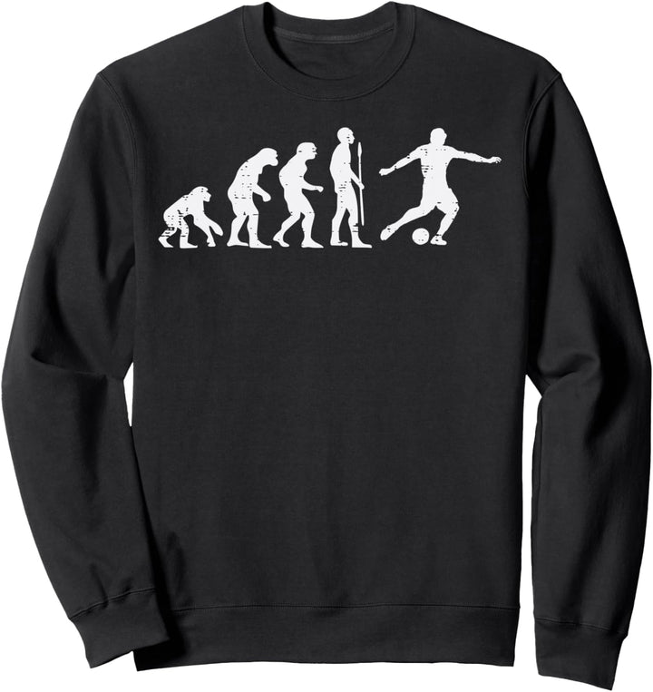 Humaner Evolution Fussballspieler Trainer Männer Frauen Sweatshirt