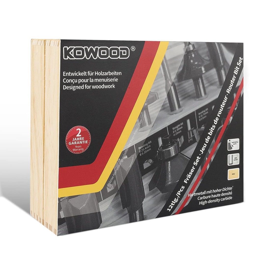KOWOOD Fräser Set für Oberfräsen (12), 12