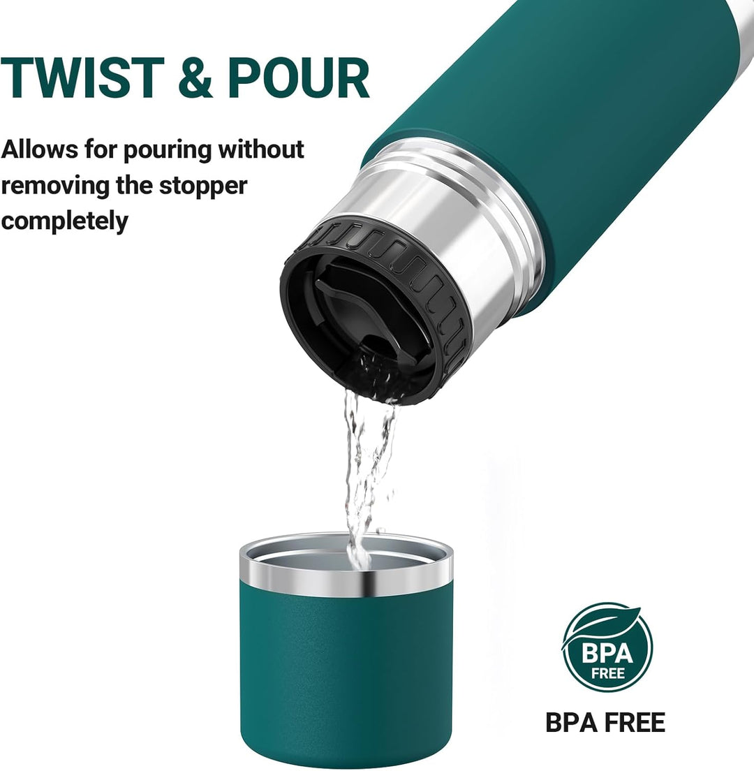 Super Sparrow Trinkflasche Edelstahl - Thermoskanne 500ml/750ml/1000ml - BPA-Frei Thermosflasche - I