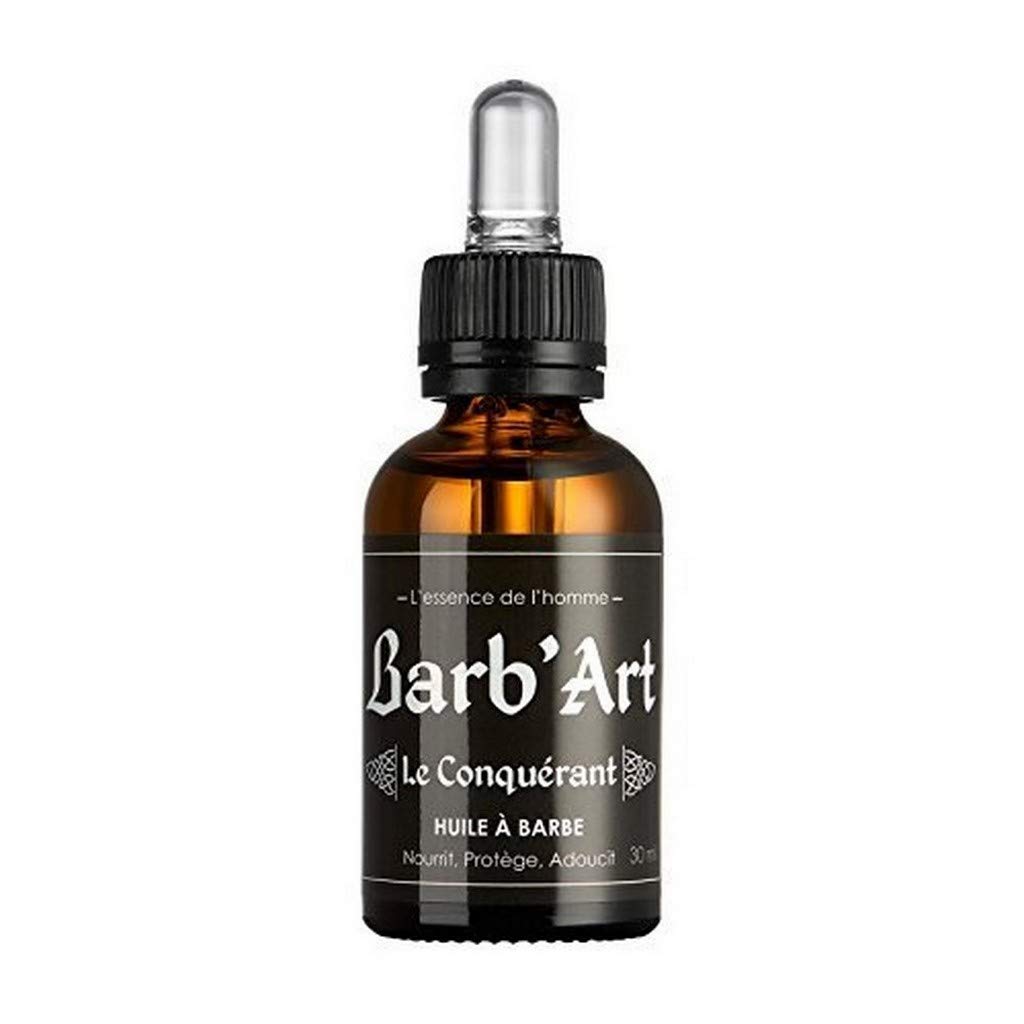 Barb'Art - Trockenes Bartöl – Bartpflege – Bio-Öle von Argan, Aprikosenkern und Olivenöl – "Le Erobe