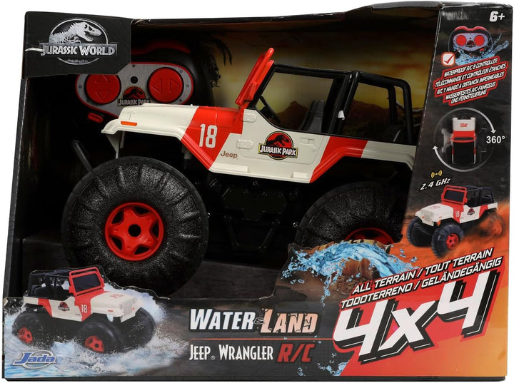 Jada Toys Jurassic Park RC Sea and Land Jeep 1:16, Mehrfarbig, 253255045