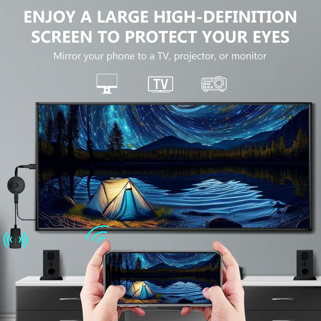 Miracast HDMI Dongle Wireless WiFi Display Adapter für Android/OS/Windows/iPad und Telefon, PC zu HD