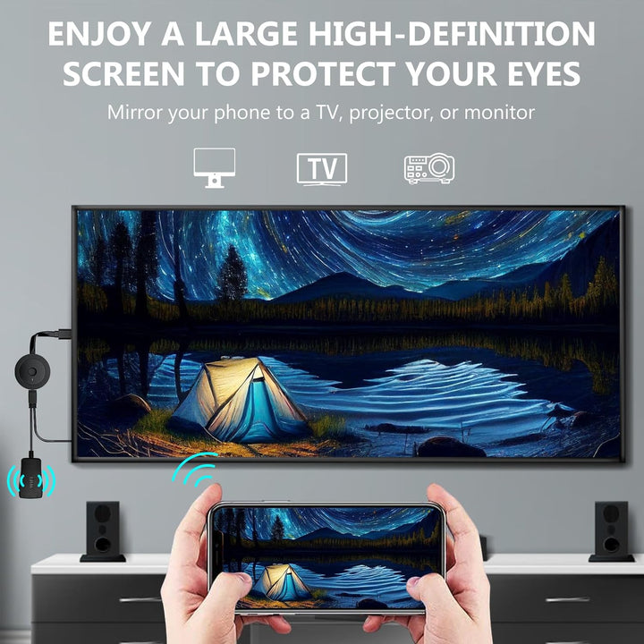 Miracast HDMI Dongle Wireless WiFi Display Adapter für Android/OS/Windows/iPad und Telefon, PC zu HD