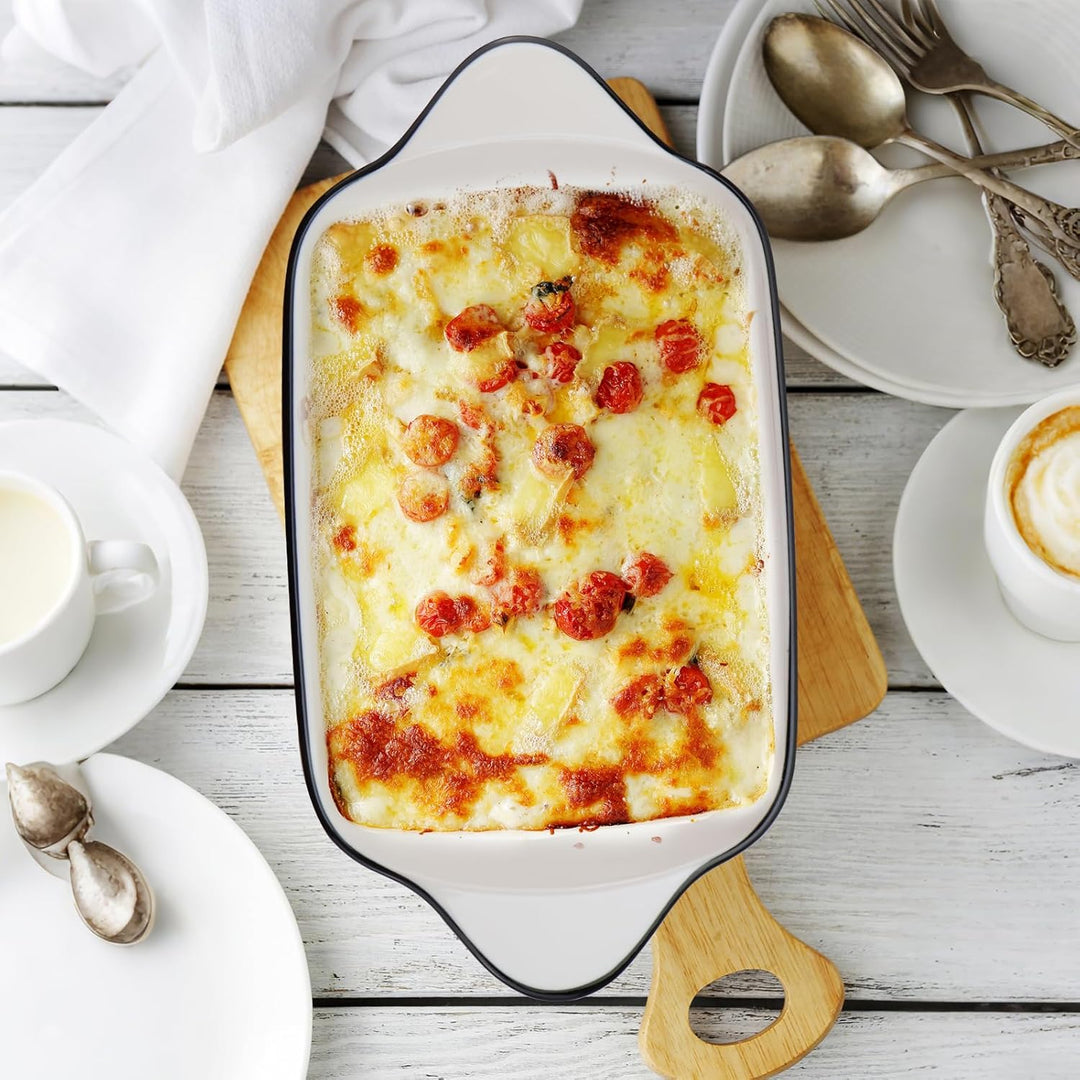 IIRC Kleine Auflaufform Keramikm 4er Set, Mini Auflaufformen Set, Lasagne Auflaufform Klein für Back