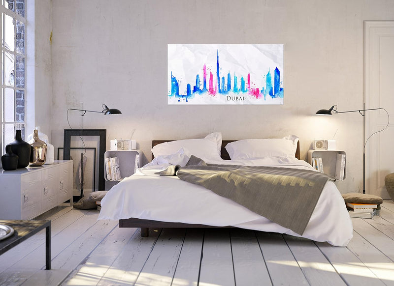 PICANOVA – Dubai 100x50cm – Premium Leinwanddruck – Kunstdruck Auf 2cm Holz-Keilrahmen Für Schlaf- U