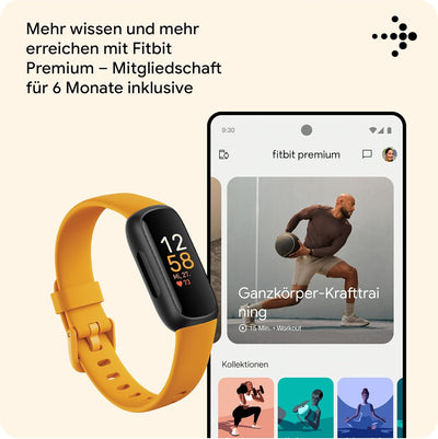 Google Fitbit Inspire 3 – Gesundheits- & Fitness-Tracker Damen / Herren - Herzfrequenzmessung, Stres