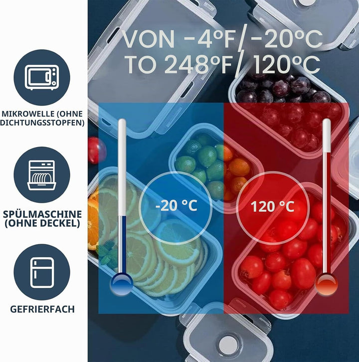 3 PACK 550ML Frischhaltedosen mit Deckel, Meal Prep Boxen, Faltbare Brotdose, Aufschnittboxen für Kü