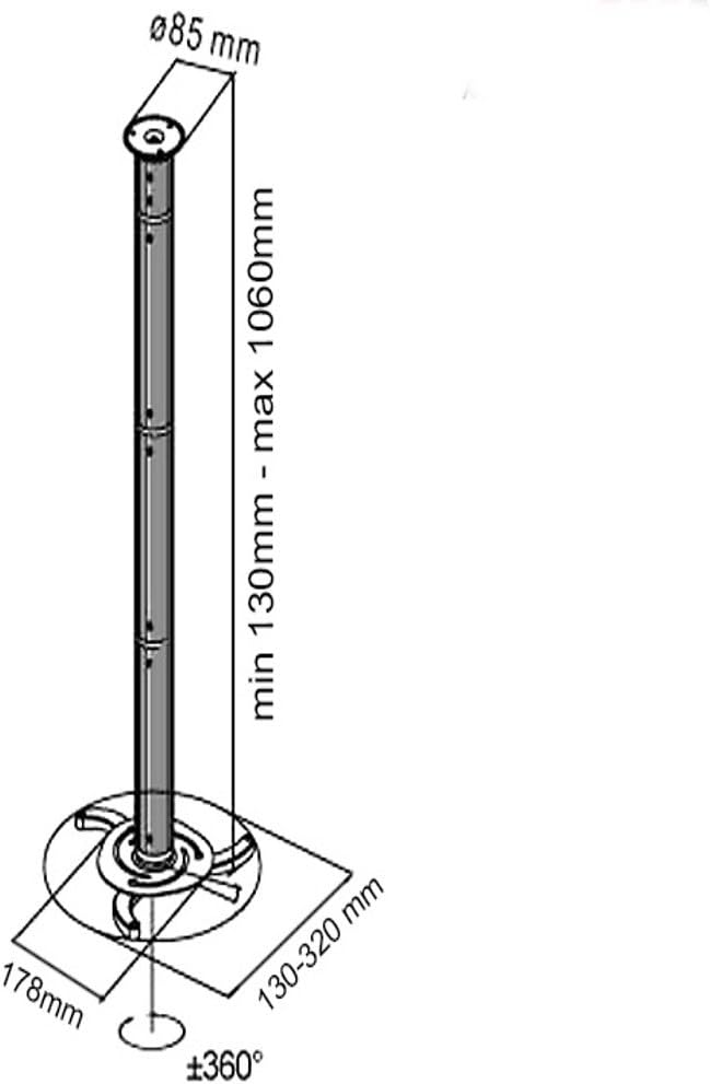 Maclean MC-517 S Videoprojektor Beamer Deckenhalterung Wandhalterung Wand Deckenhalter 10kg 10 kg 80
