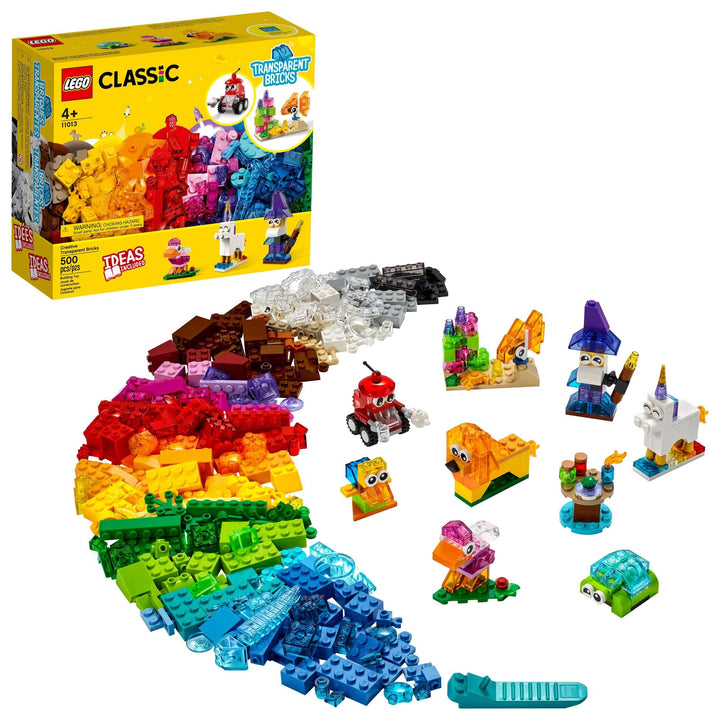 Bonbell Lego Classic Creative Transparent Bricks 11013 Building Kit with Transparent Bricks; Inspire