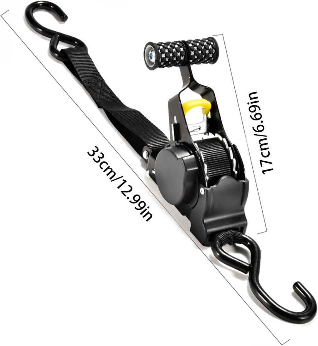 Retractable Ratchet Straps, Auto Retracting Ratcheting Tie Down Belts, 6.69x12.99 Inches Conveneint