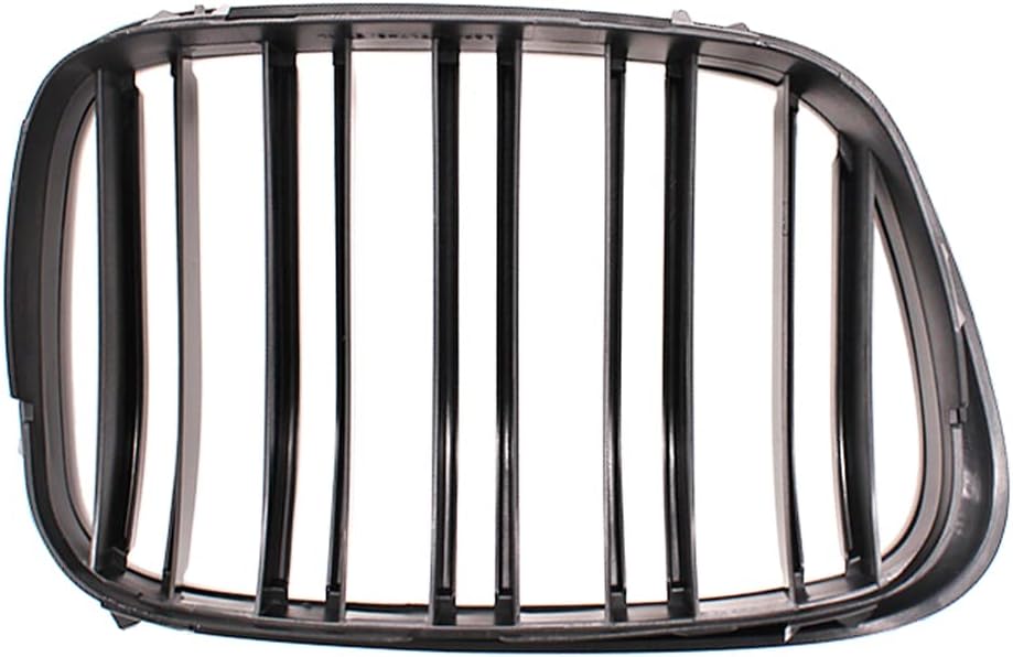 HZTWFC Frontstossstange Doppellamellengrill Glänzend Schwarz Fronthaube Nierengrill Grill ABS Doppel