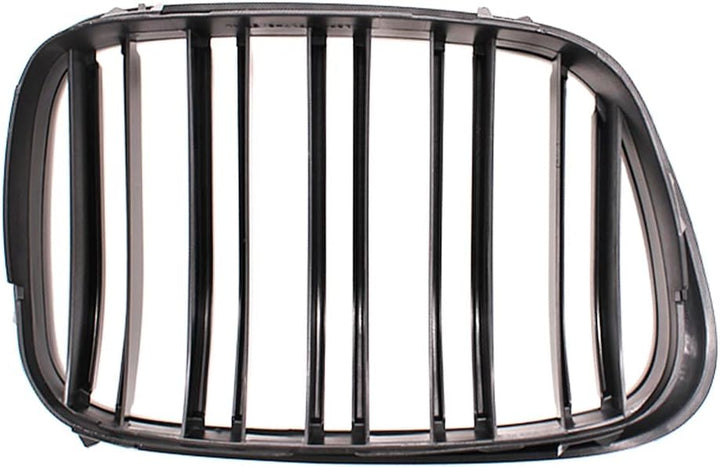 HZTWFC Frontstossstange Doppellamellengrill Glänzend Schwarz Fronthaube Nierengrill Grill ABS Doppel