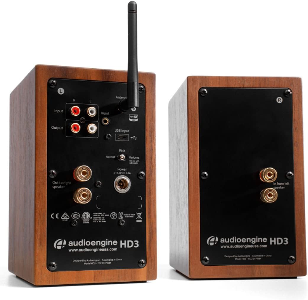 Audioengine HD3 Wireless Speakers mit Bluetooth - 60W Verkabelt Computer-Lautsprecher für Desktop-Mo