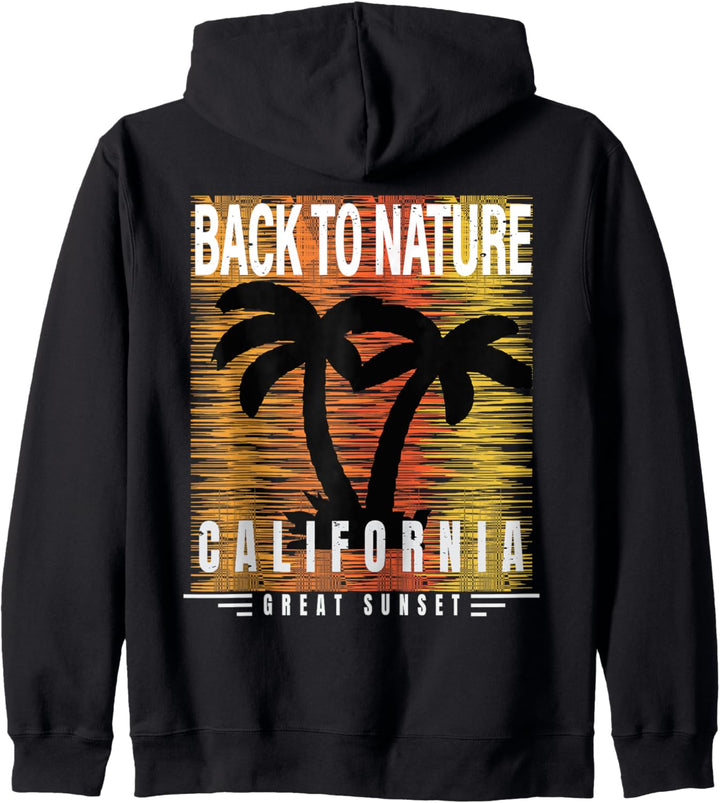 Zurück zur Natur - Retro Graphic California Kapuzenjacke