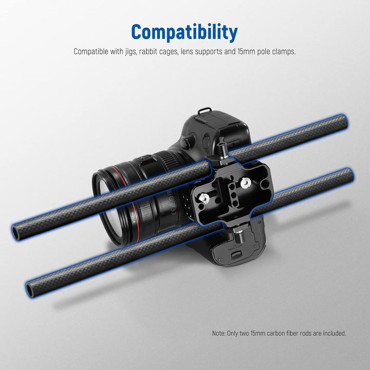 NEEWER 15mm Kohlefaser Verlängerungsstangen 15,7"/40cm Kompatibel mit SmallRig Kompatibel mit Tilta