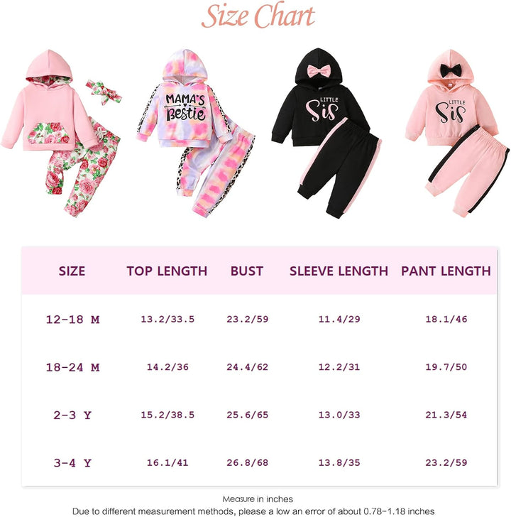 Baby Mädchen Kleidung Langarm Sweatshirt Känguru Tasche Floral Hoodie Tops & Hosen Herbst Winter Out
