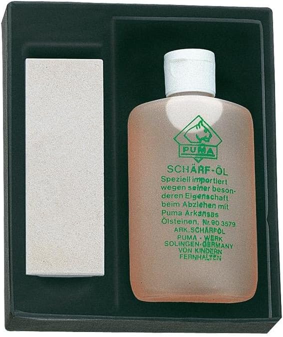 Puma Messer-zubehör Schärfset Arkansas-Ölstein 100 ml Schärföl ohne Angabe, grau, M