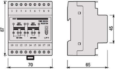 VEMER VE229100 TMC 63/24 - Trafo für Hutschienen mit Primärspannung 230V, Sekundärspannung 12-24V un