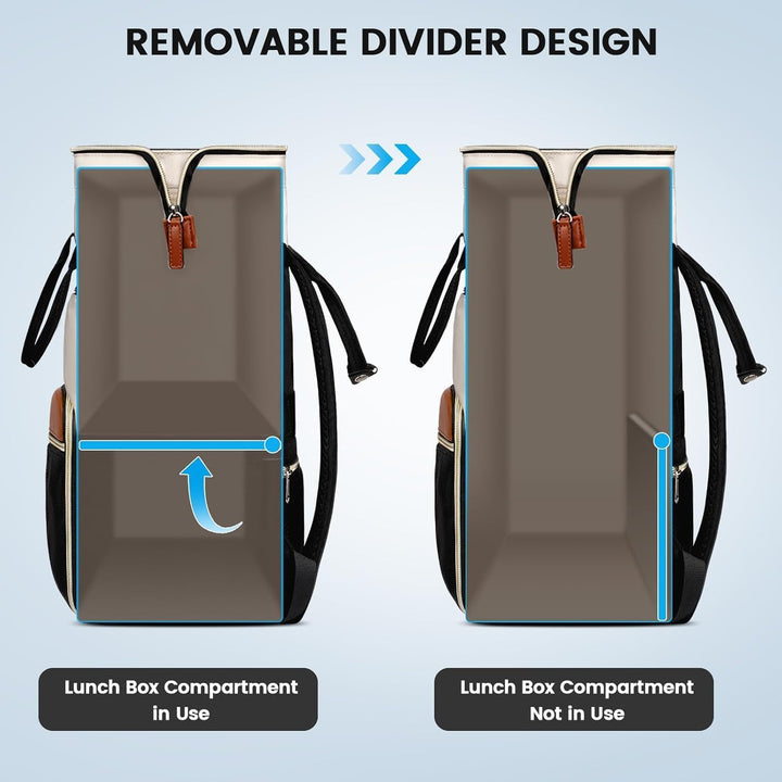 MATEIN Rucksack Damen Gross mit Isolierted Kühltasche, Laptop Rucksack Damen 17,3 Zoll, Arbeitsrucks