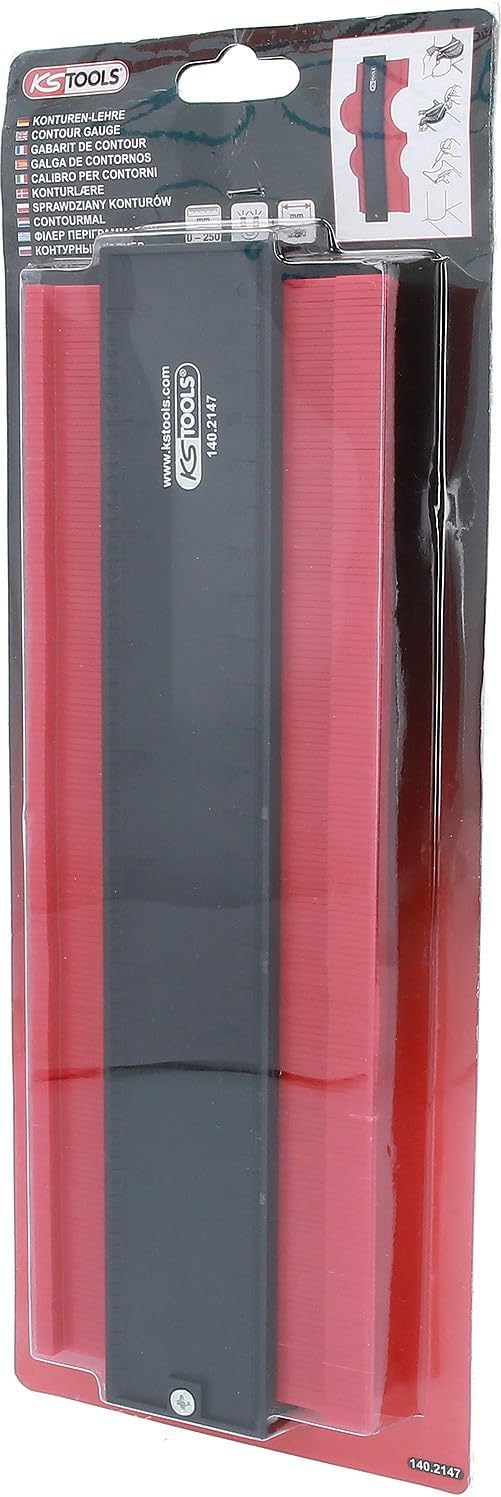 KS Tools 140.2147 Konturen-Lehre, Kunststoff, 250 mm lang