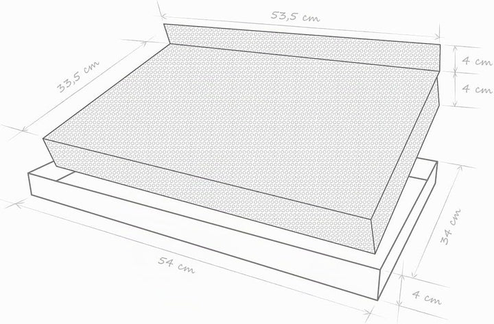 Aschekasten mit Kohlerost 54x34 cm zum Grillen, 54x34