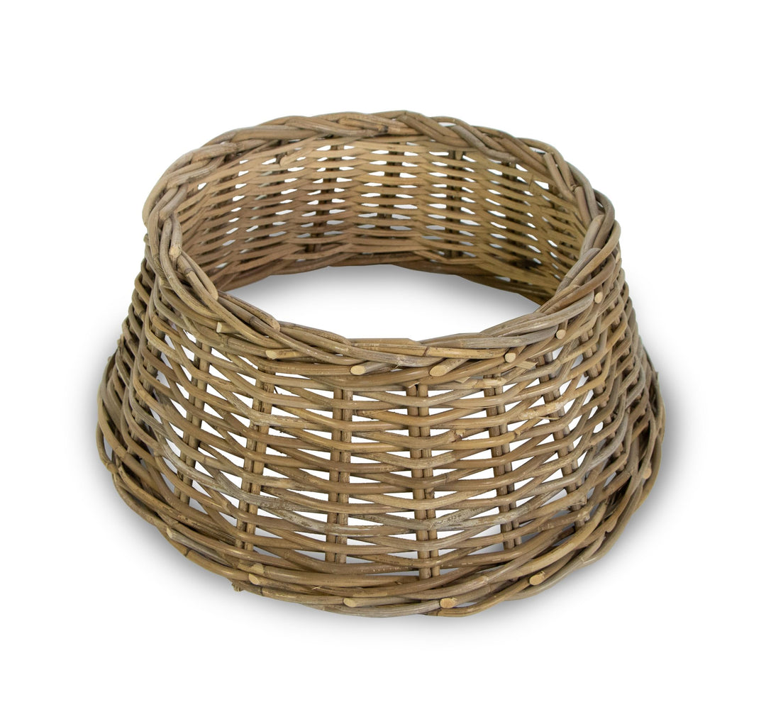 mgc24 Weihnachtsbaumring Rattan, handgefertigter Weihnachtsbaumrock aus Naturgeflecht, Hülle für Wei