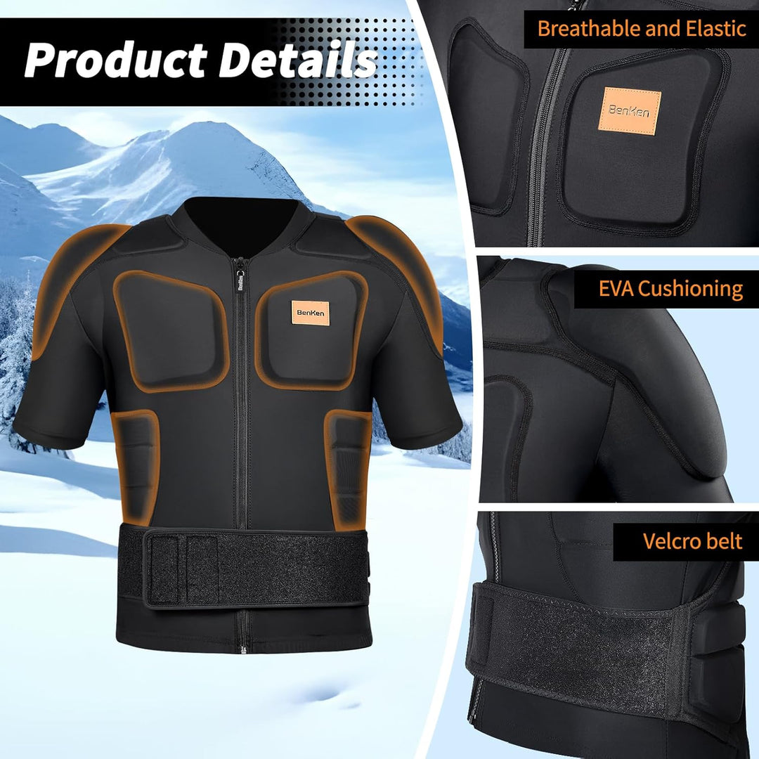 BenKen Ultra Leichter Schutzausrüstung Ski Körper Panzer Rücken Protektor, Aussen- Sports Antikollis