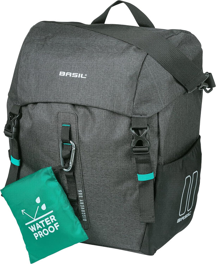 Basil Single Bicycle Bag Discovery 365D Melee Black - 20 Liter, 2179234790, 30X17X36Cm