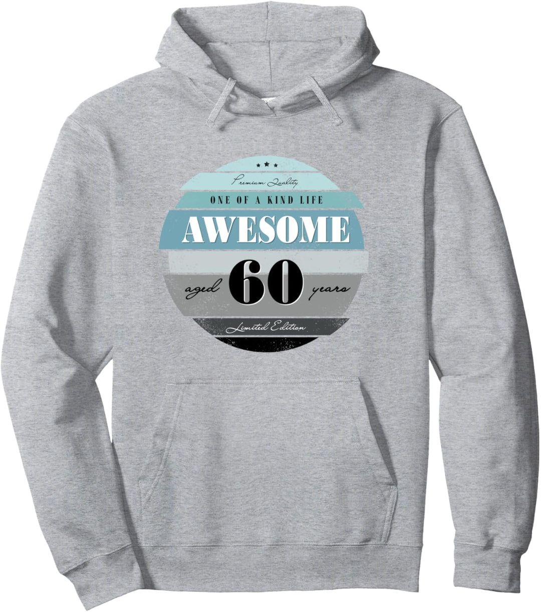 60th Birthday Gifts Retro Vintage Awesome Aged 60 years old Pullover Hoodie