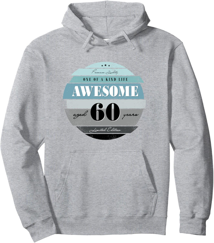 60th Birthday Gifts Retro Vintage Awesome Aged 60 years old Pullover Hoodie