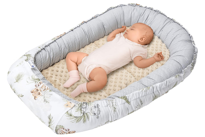 Medi Partners Babynest Kuschelnest Babynestchen 100% Baumwolle Nestchen Reisebett für Babys Säugling