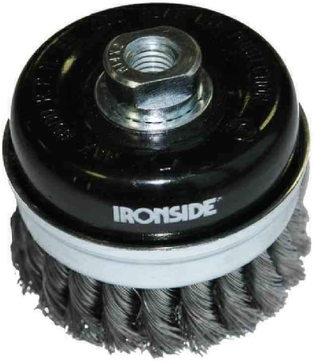 Ironside 243006 Topfbürste 80mm M14 0,5mm gezopft, für Winkelschleifer