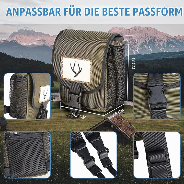 SOLOMARK Fernglas-Harness-Tasche, verstellbare Fernglasgurte und Schnallentasche für Fernglas und Mo
