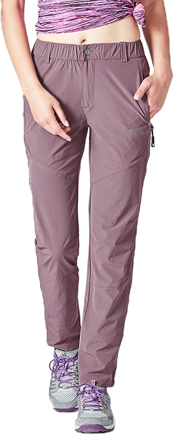 donhobo Damen Outdoor Wanderhose Quick Dry Campinghose Ultraleichter Verschleissfester UV-Schutz Atm
