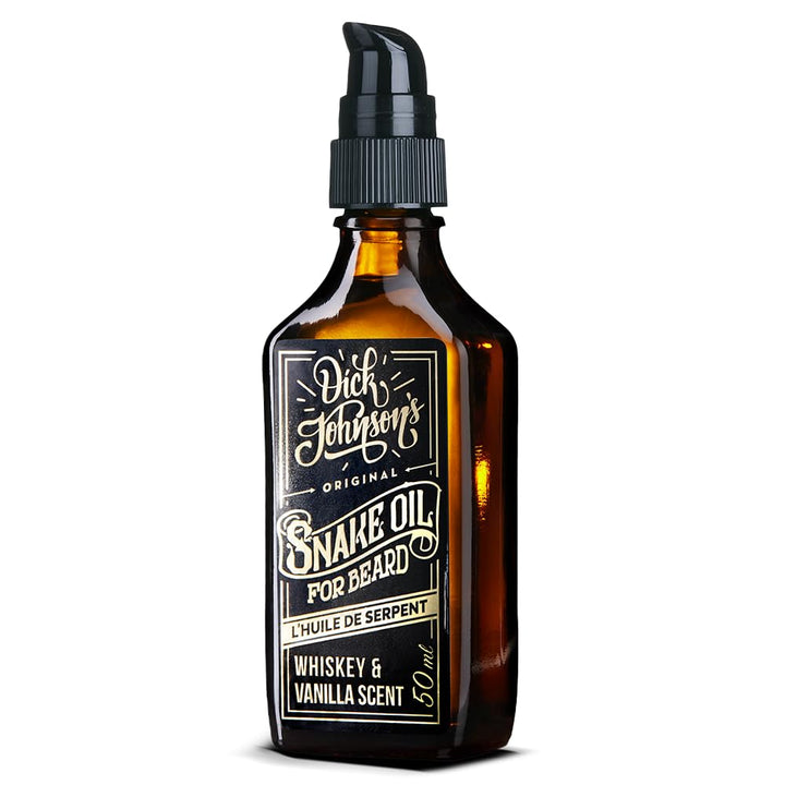 Dick Johnson Bartpflege Kit - Veganes Bartöl und Bartwachs mit Whiskey-Vanille-Duft - Natürliche Inh