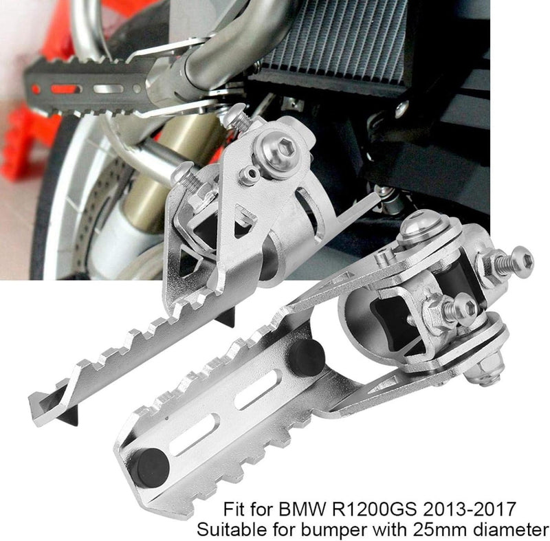 Suuonee Motorrad Fu?rasten, 1 Paar Edelstahl Motorrad Fu?rasten vorne für R1200GS 2013-2017