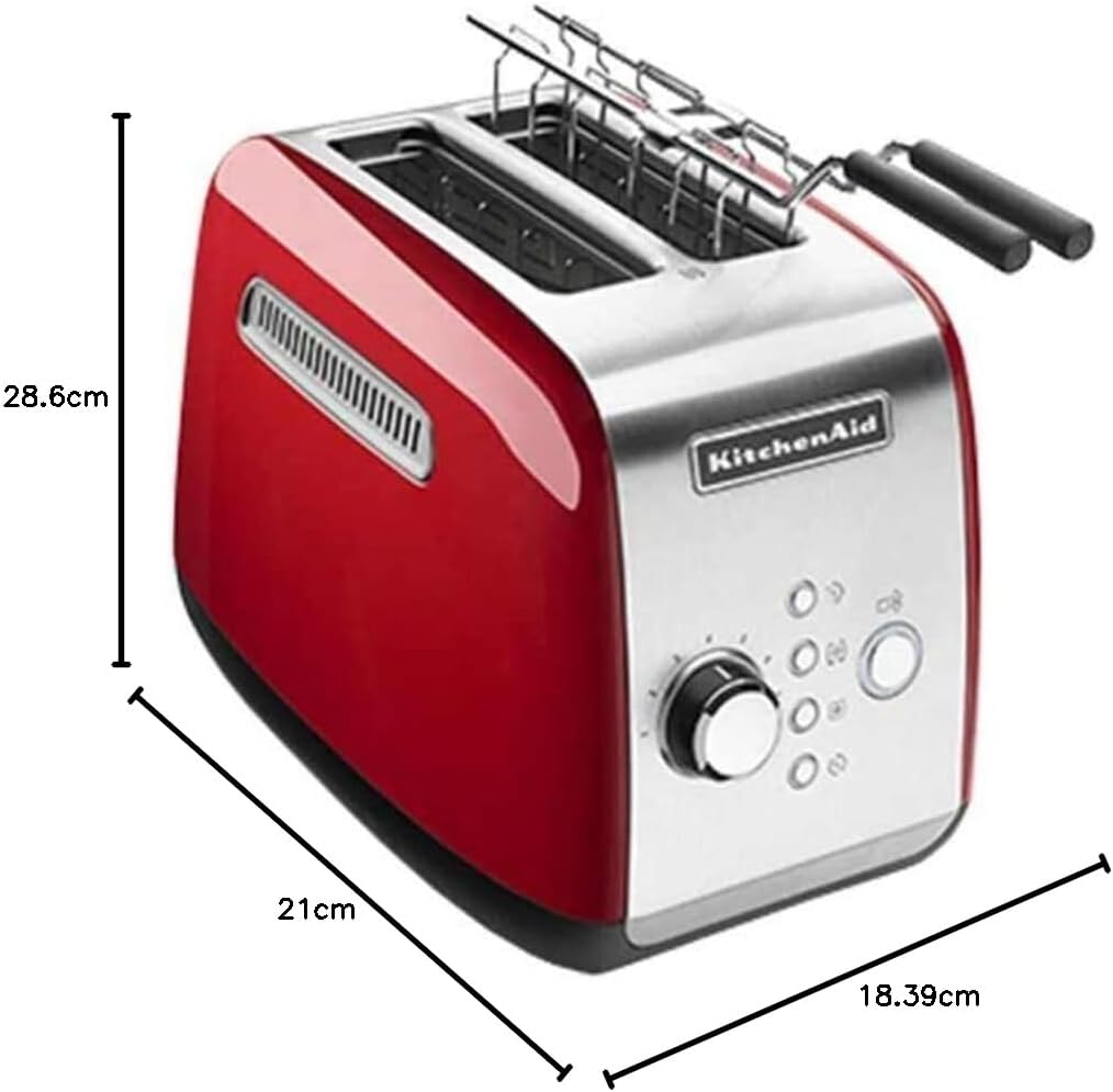 KitchenAid 5KMT221EER Toaster für 2 Scheiben, rot, Rot