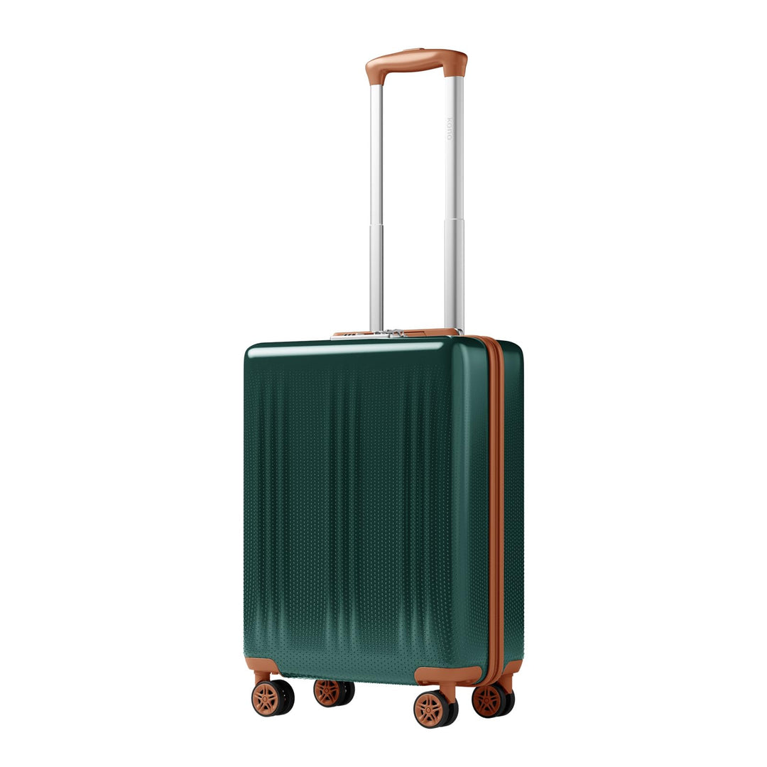 KONO Koffer Handgepäck 55x40x20 cm Hartschalen-Trolley ABS+PC Leicht, 4 Leise 360° Doppelrollen, TSA